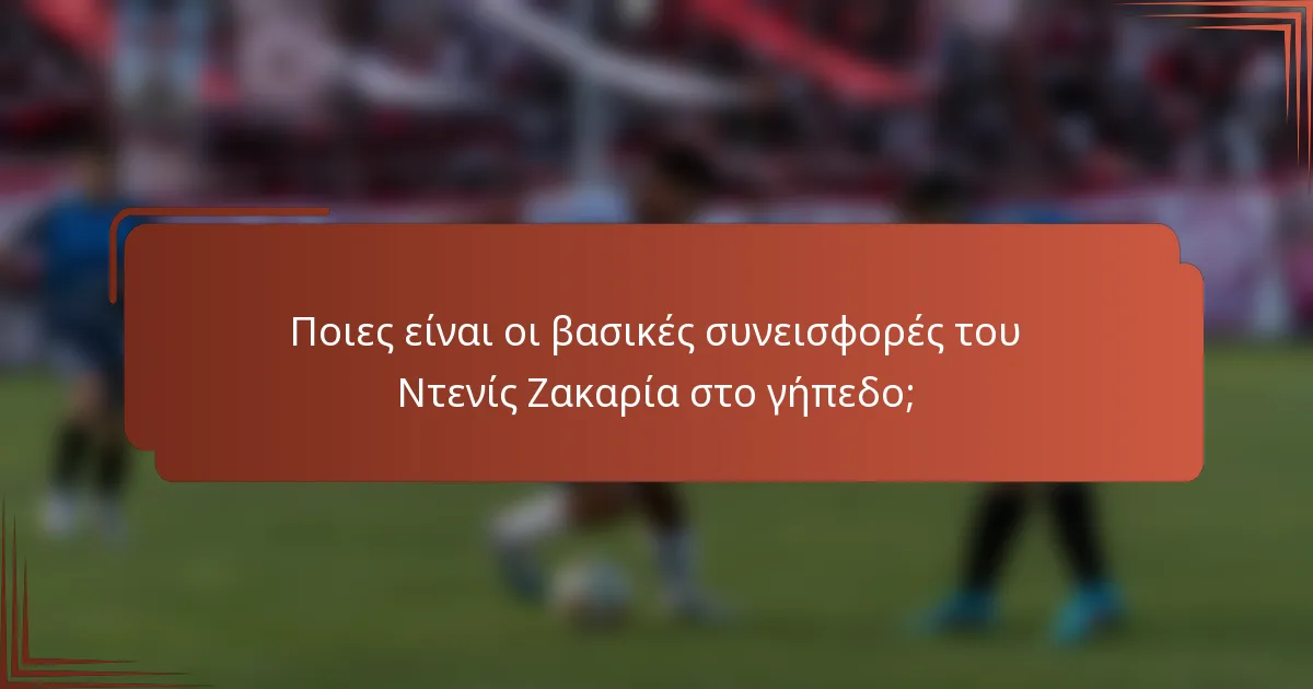 Ποιες είναι οι βασικές συνεισφορές του Ντενίς Ζακαρία στο γήπεδο;
